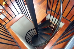 spiral staircase wood treads