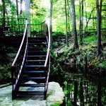 outdoor curved staircase