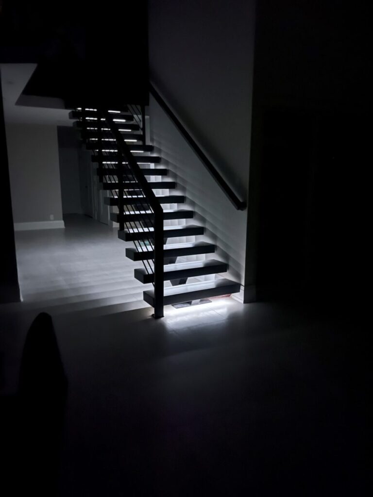 Single Stringer LED Stairs