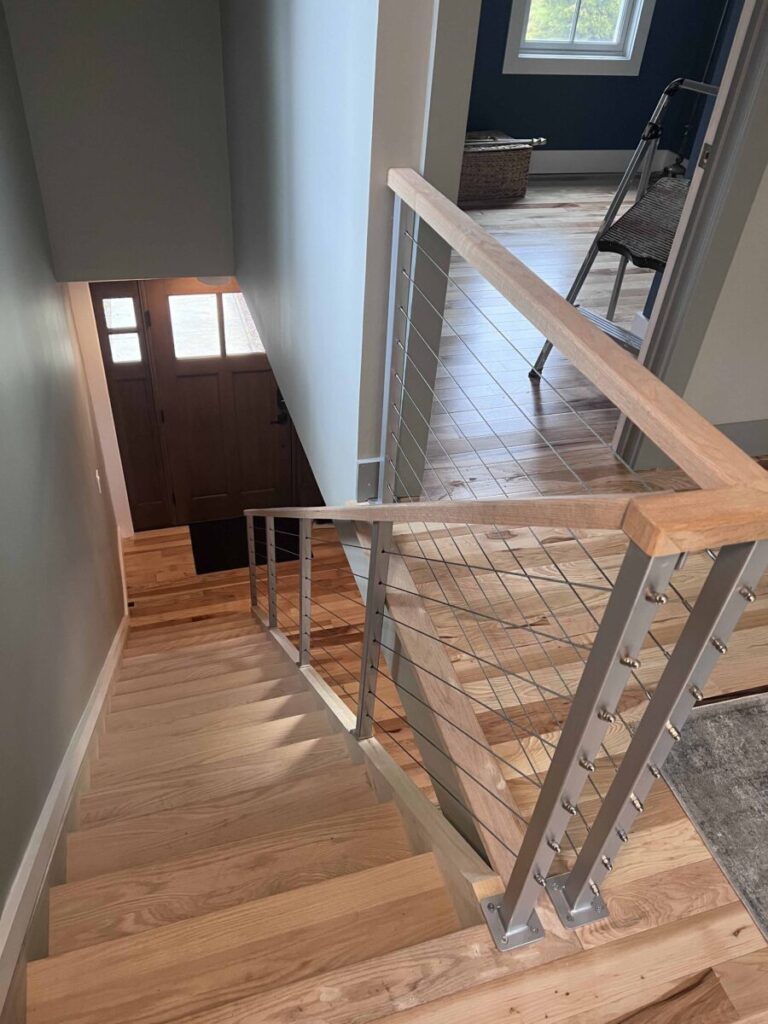 Custom Railing with Steel Powder Coated Posts