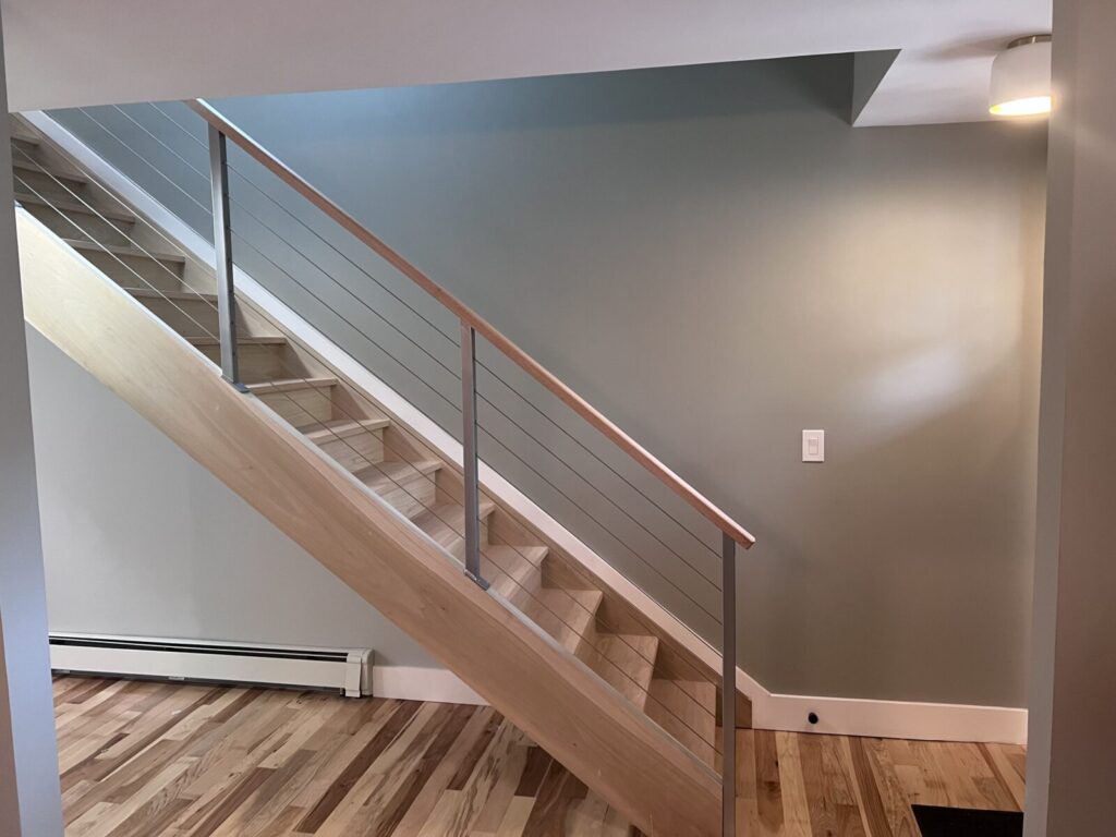 Custom Fabricated Railing Powder Coated With Prismatic Powder’s Porsche Silver